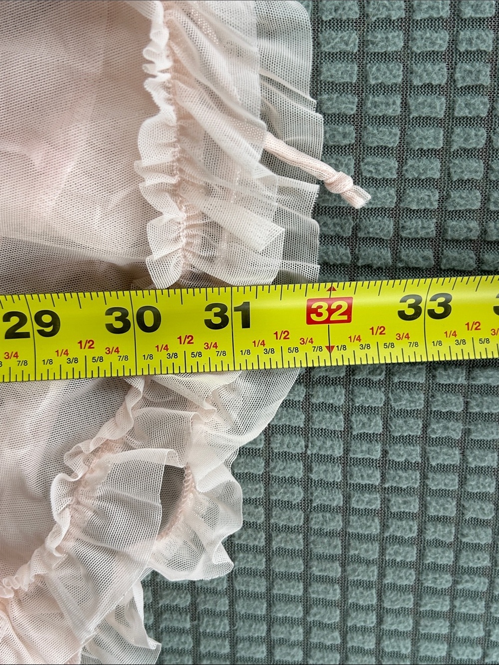 Jacob Sheer Ruffle-Trim Tie-Waist Robe in Pale Pink - Picture 5 of 6